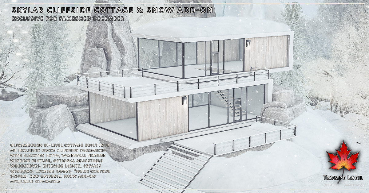 Trompe Loeil – Skylar Cliffside Cottage and Snow Add-On
