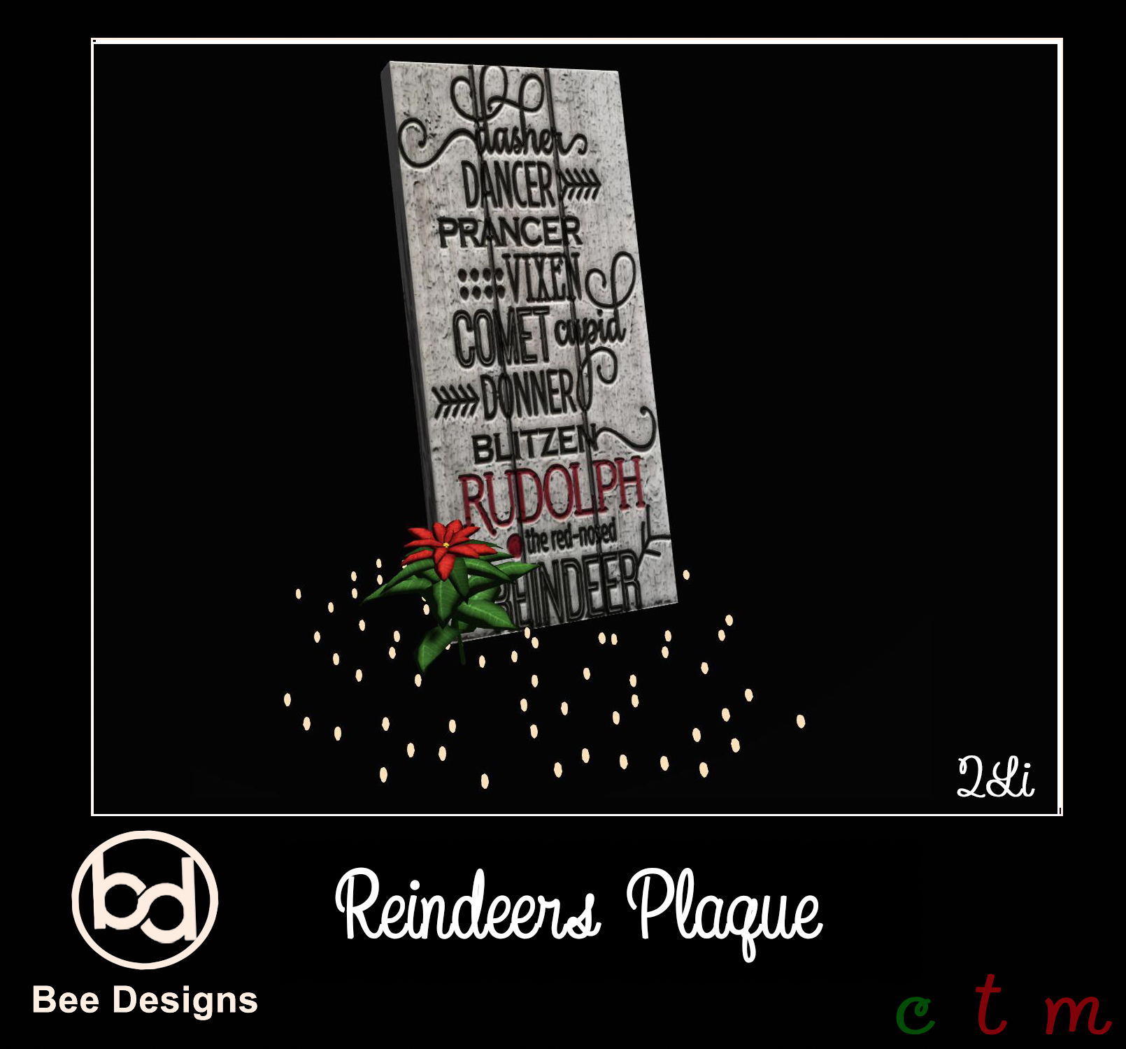 Bee Designs – Reindeers Plaque