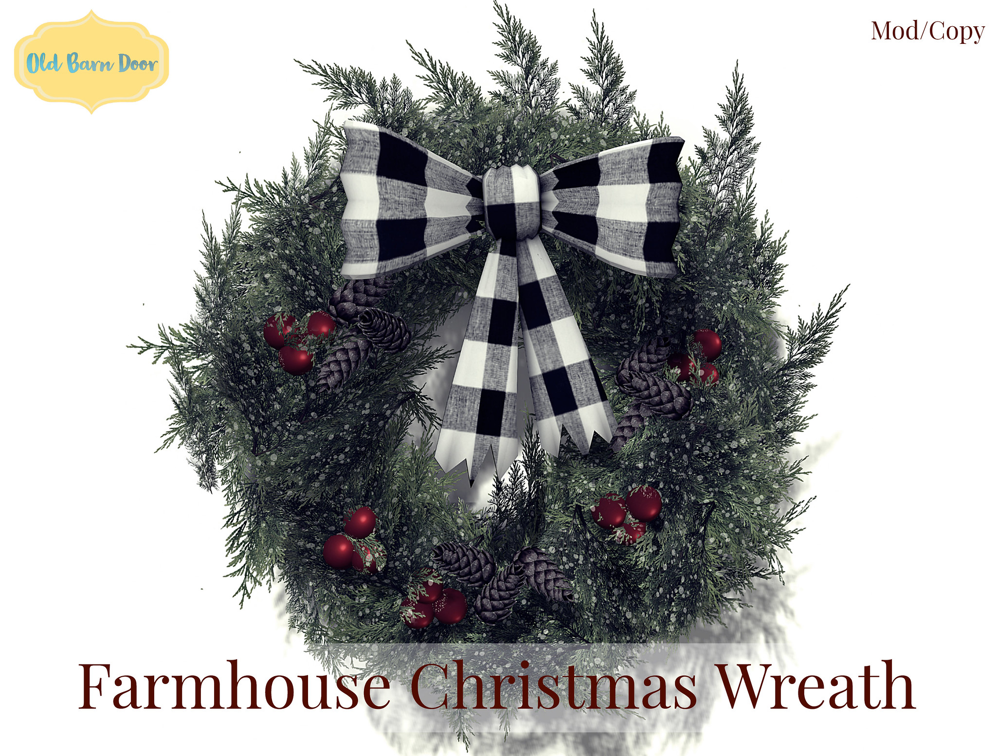 OLD BARN DOOR (OBD) – Farmhouse Christmas Wreath