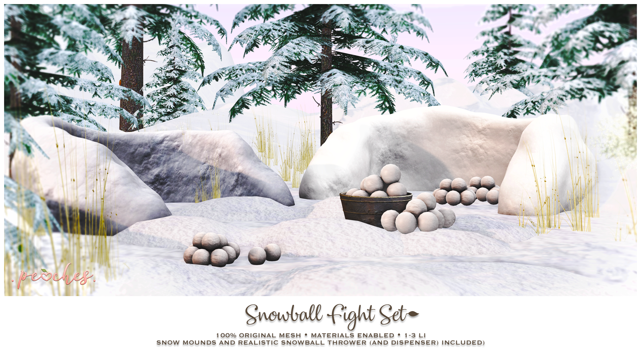 Peaches – Snowball Fight Set