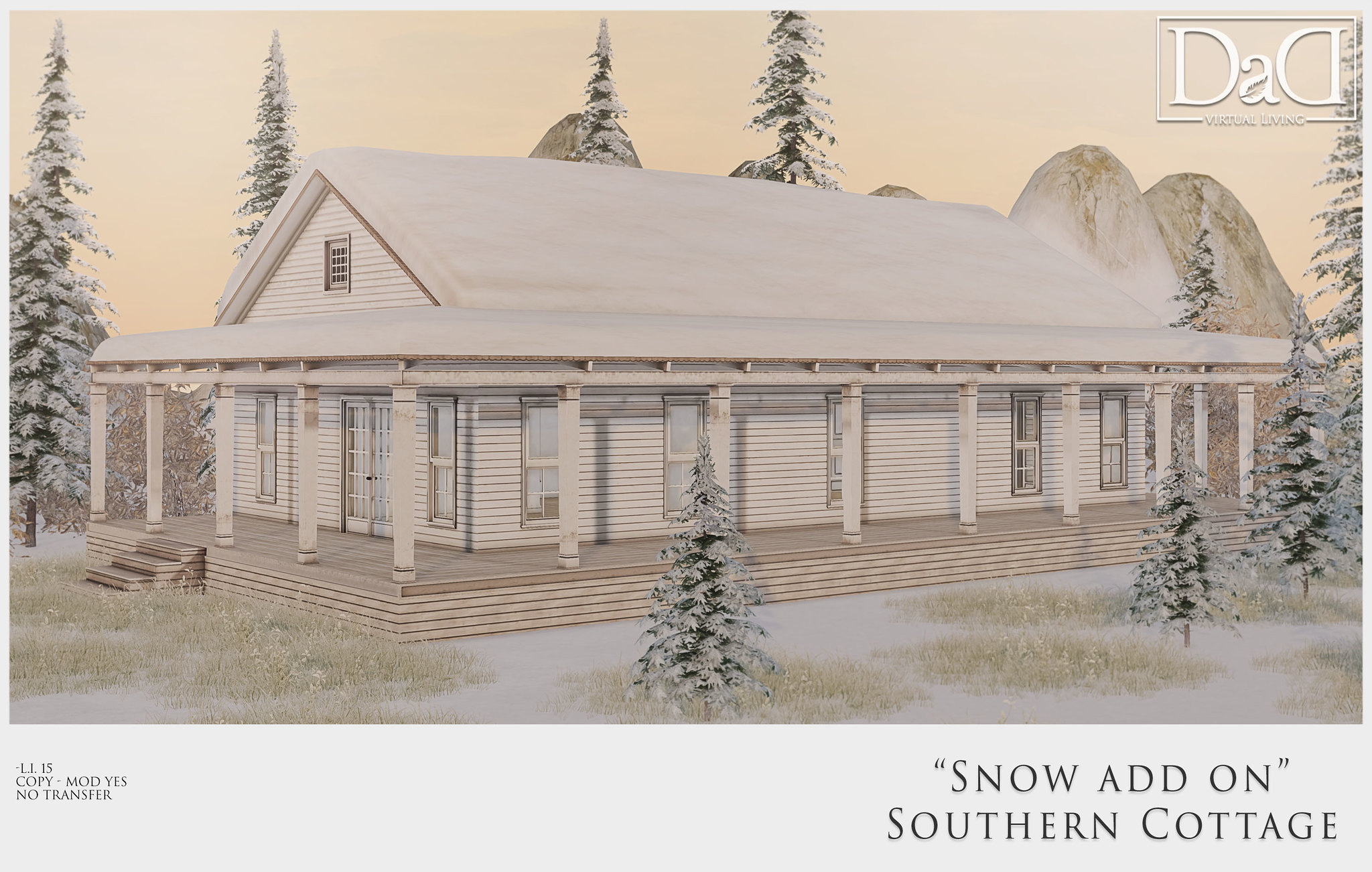 DaD Virtual Living – Southern Cottage Snow Add On