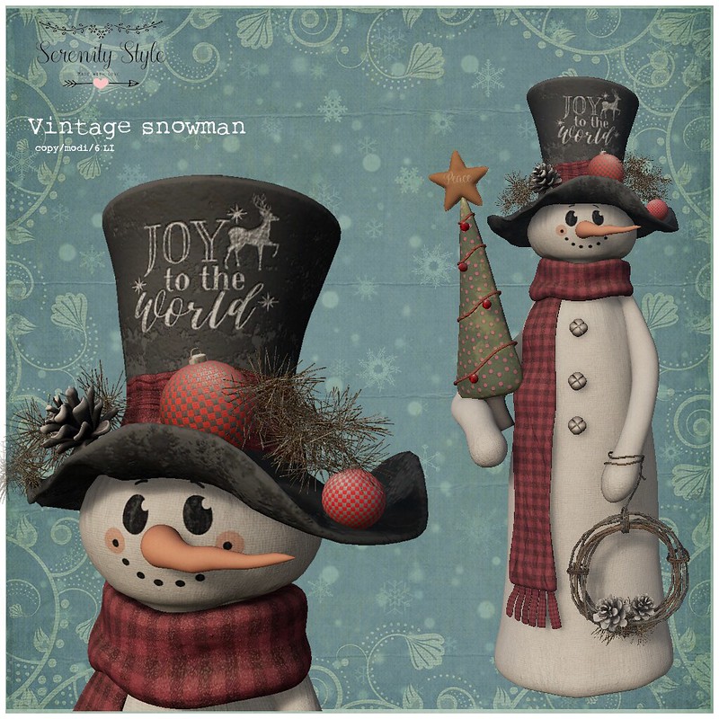 Serenity Style-Vintage Snowman