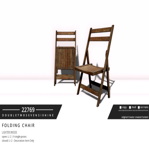 22769 – Folding Chairs