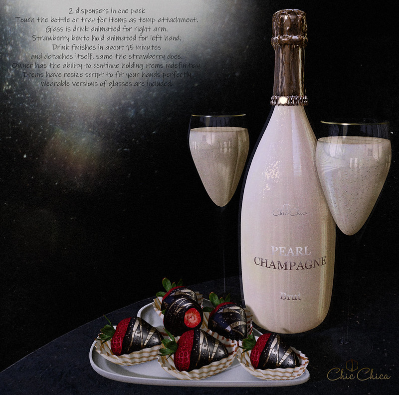 ChicChica – Pearl Champagne & Chocolate Covered Strawberries
