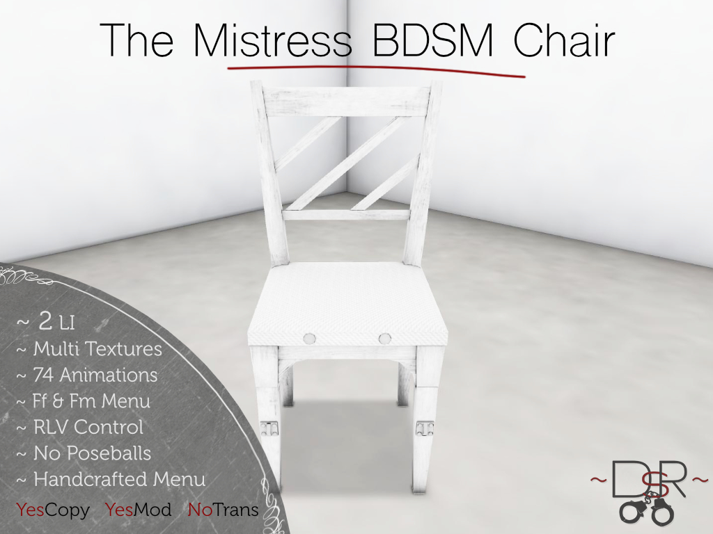 DsR – Mistress BDSM Chair & Mistress Foot Worship stool