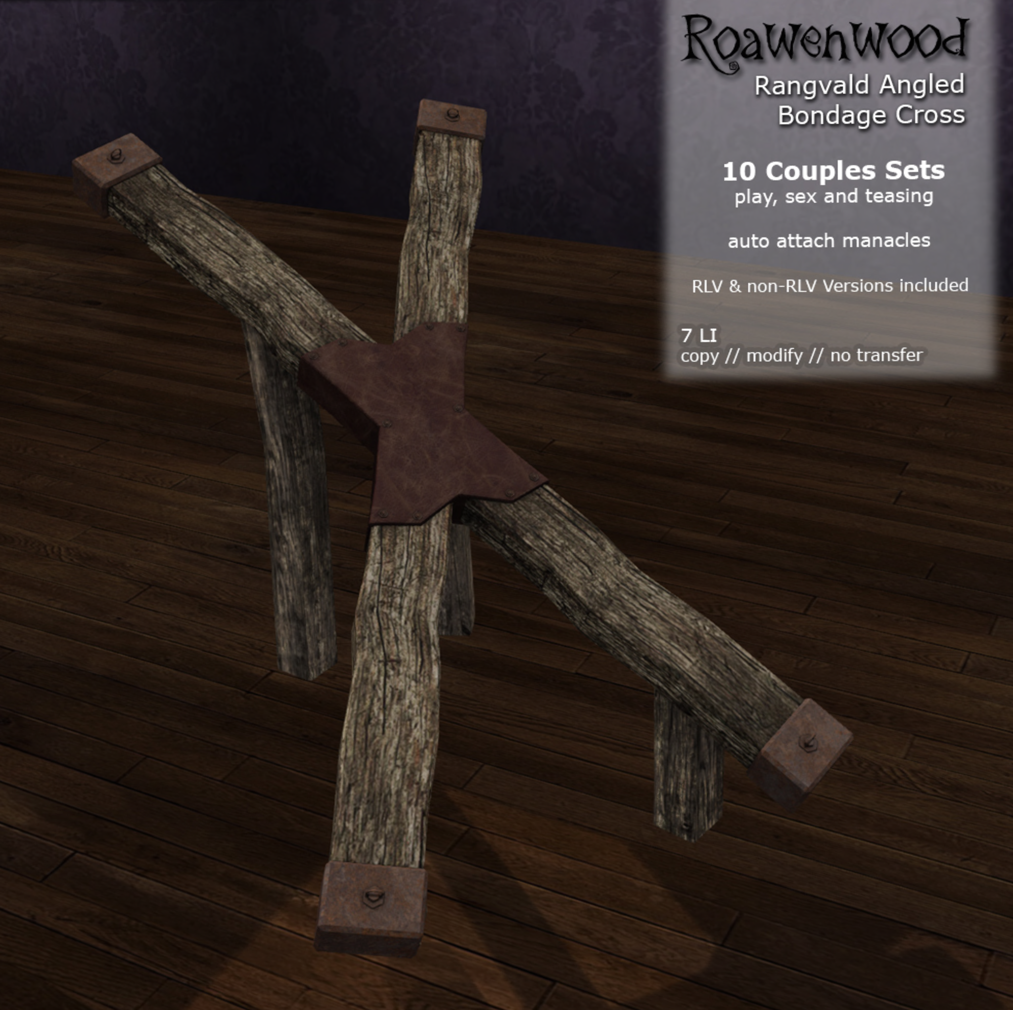 Roawenwood – Rangvald Angled Bondage Cross
