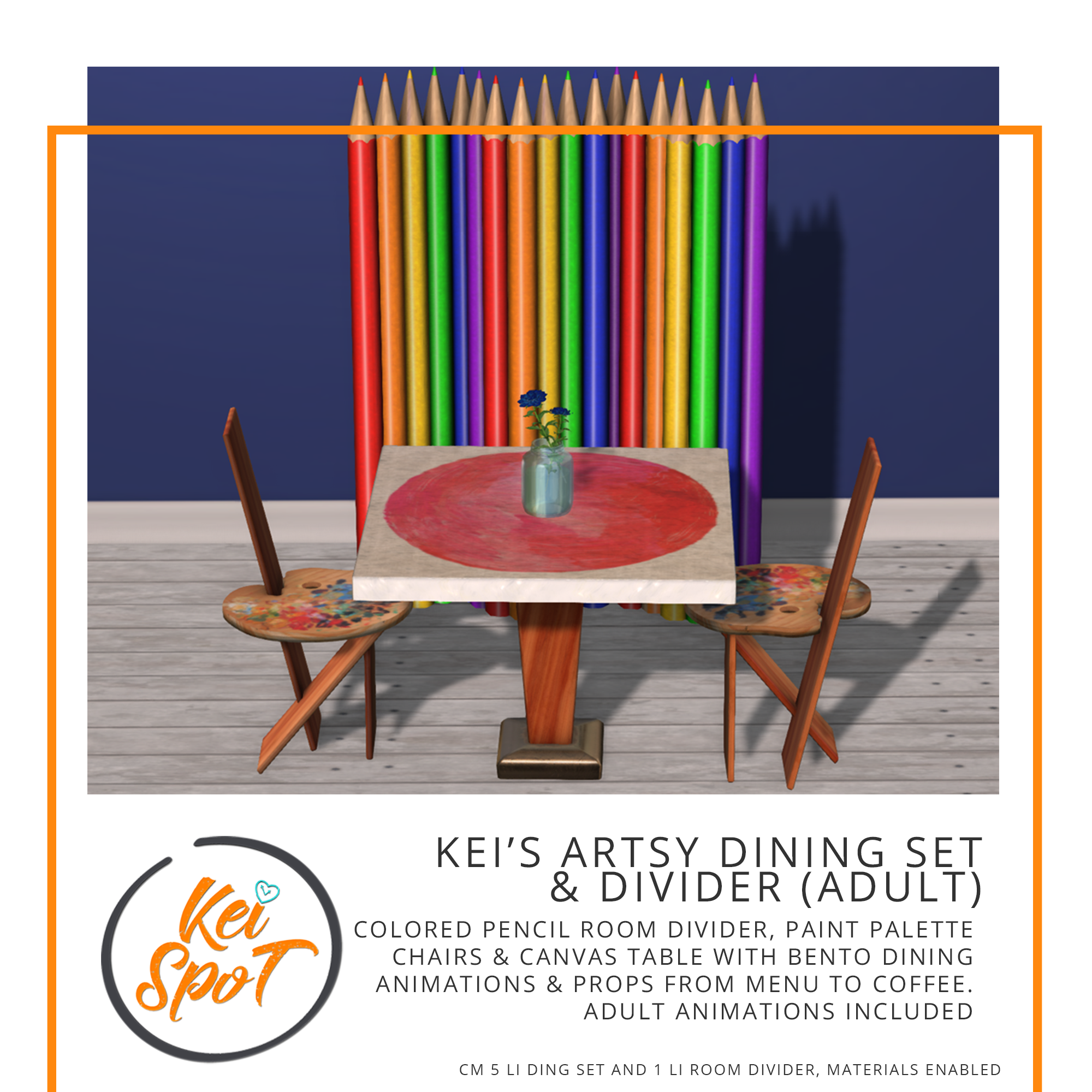 Kei Spot – Kei’s Artsy Dining Set