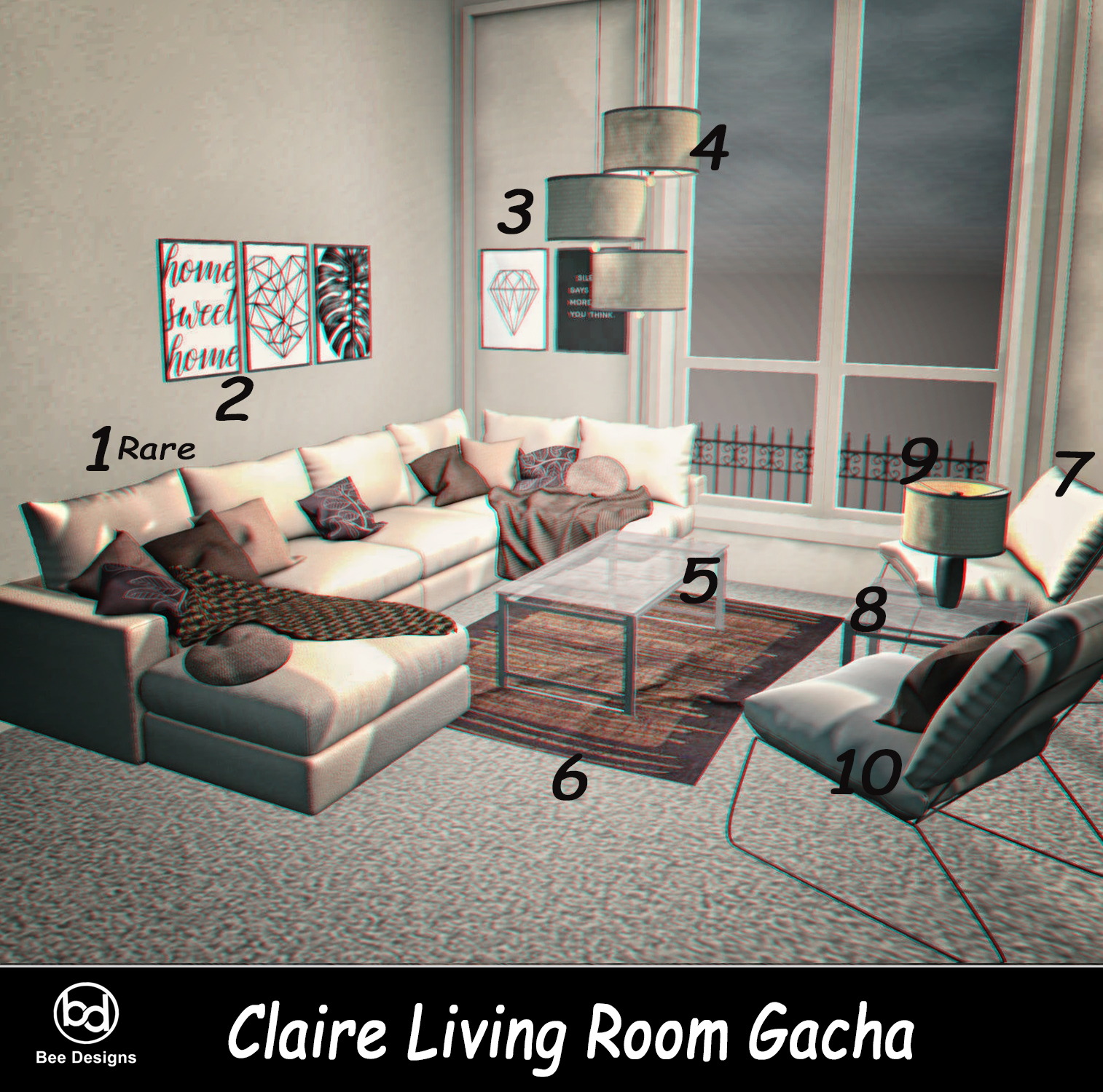 Bee Designs – Claire Living Room Gacha