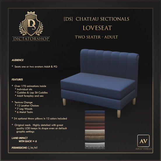 Dictatorshop – Chateau Sectional Loveseats