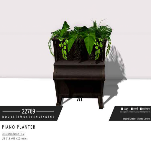 22769 – Piano Planter