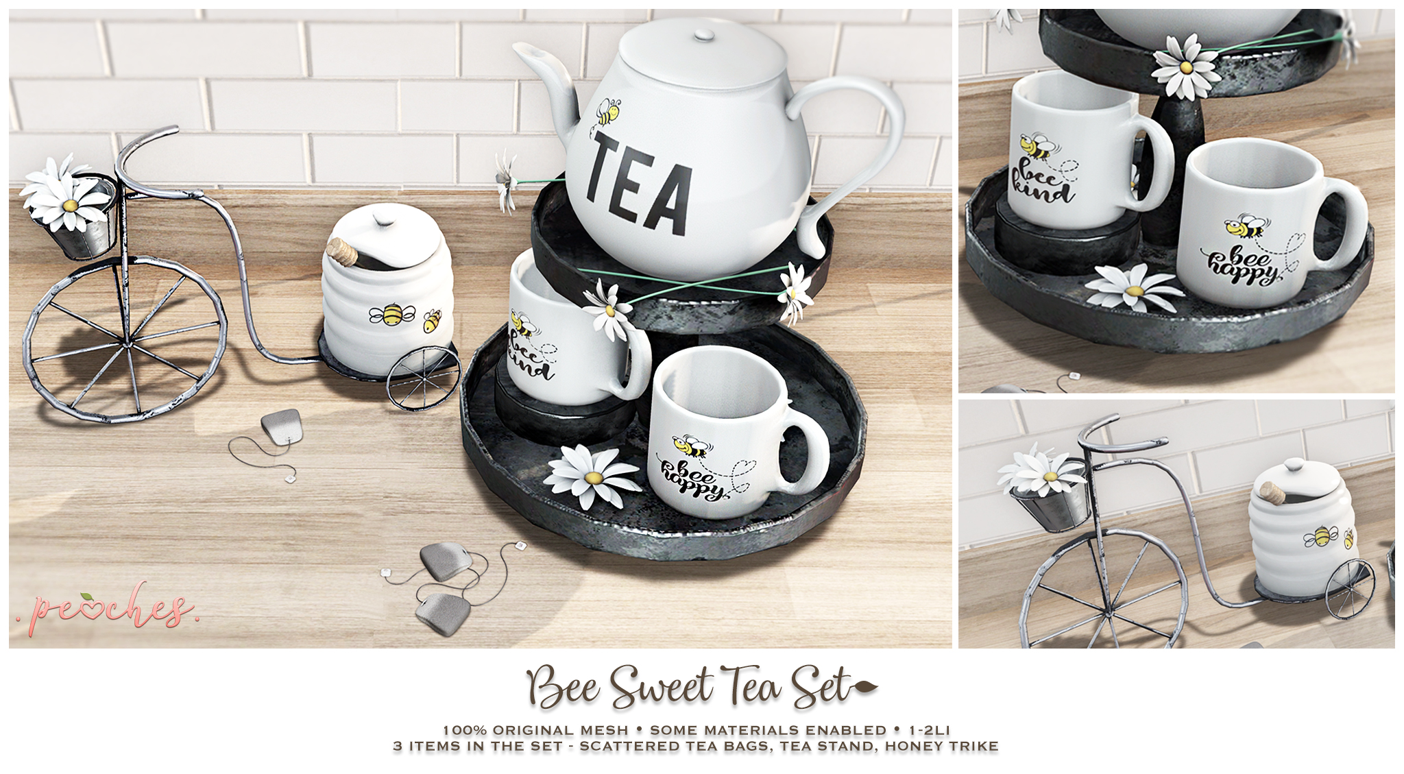 Peaches – Bee Sweet Tea Set