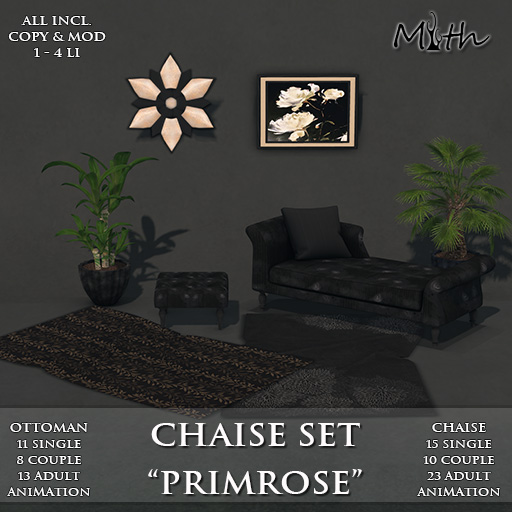 Myth Decor – Chaise Set Primrose