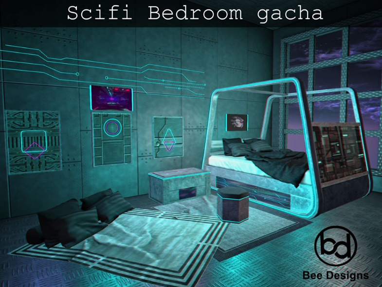 Bee Designs – Scifi Bedroom Gacha – Decorative Neons Gacha – Cyber Lounger Set