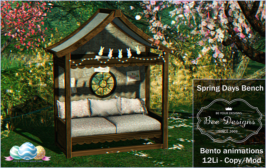 Bee Designs – Spring Days Bench