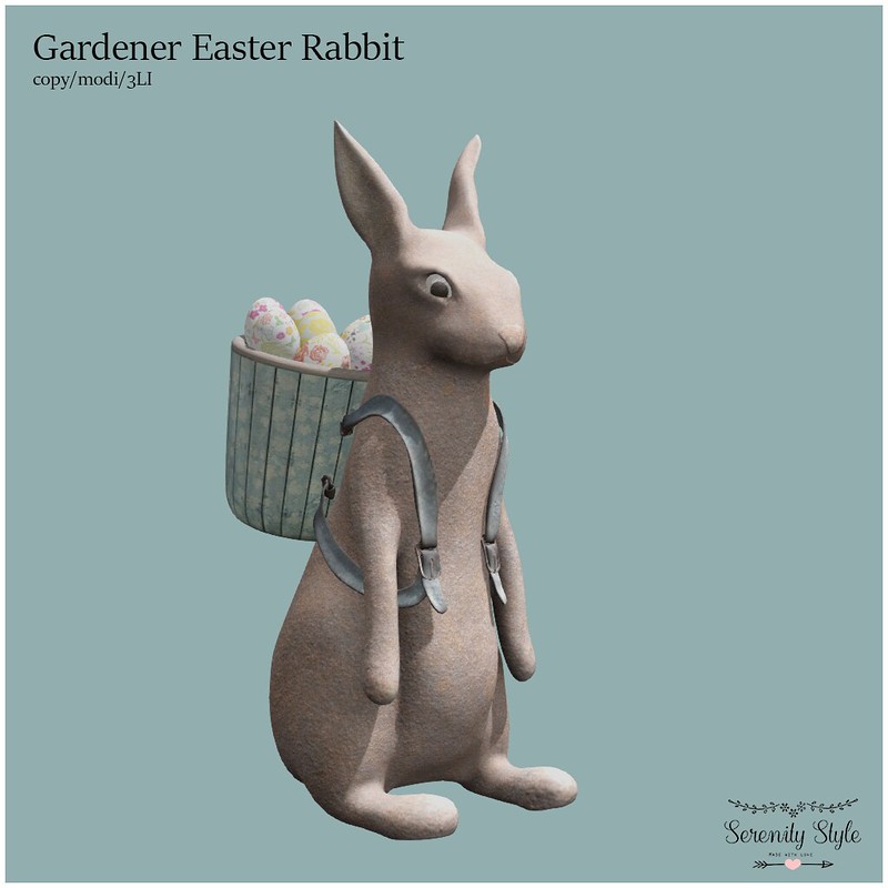 Serenity Style- Gardener Easter Rabbit