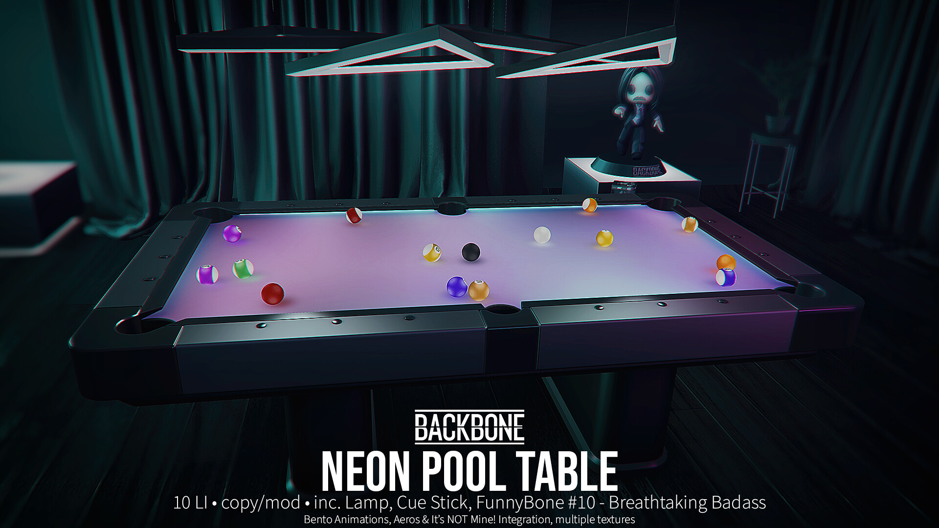 BackBone – Neon Pool Table