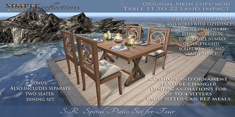 Simple Reflections – Spiral Patio Table