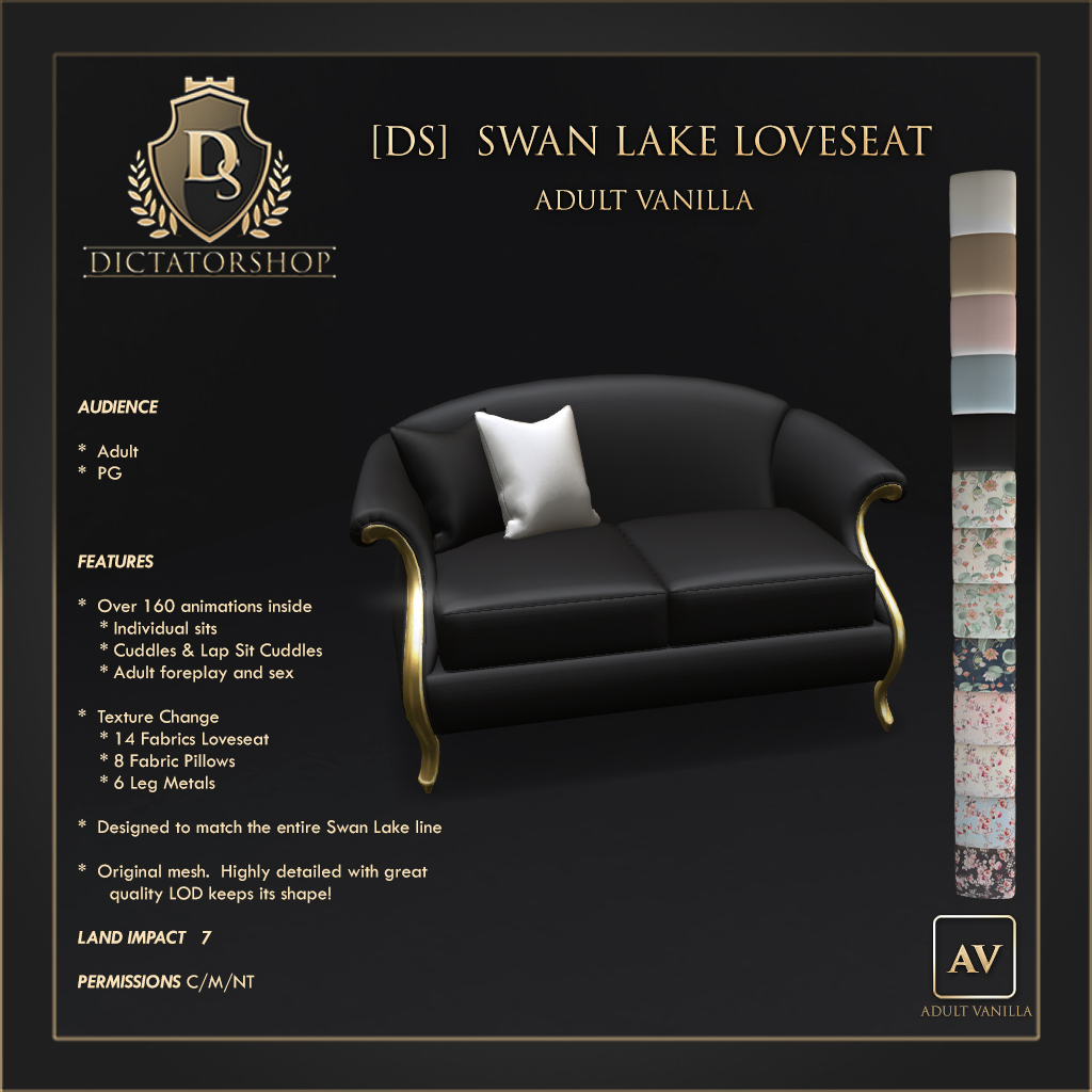 Dictatorshop – Swan Lake Loveseats