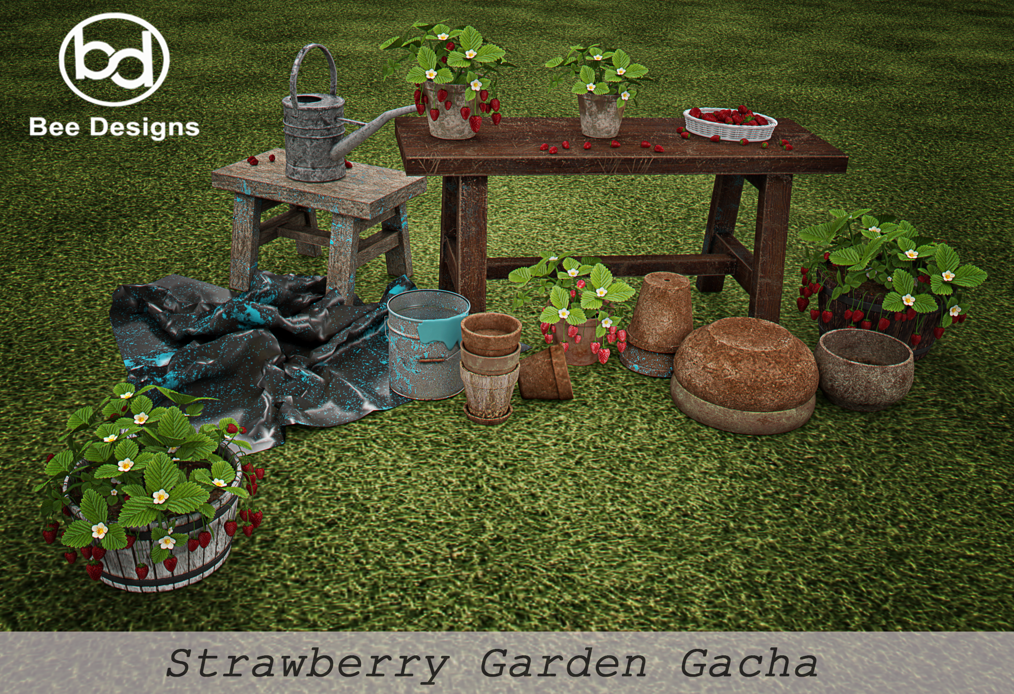 Bee Designs – Strawberry Garden Gacha