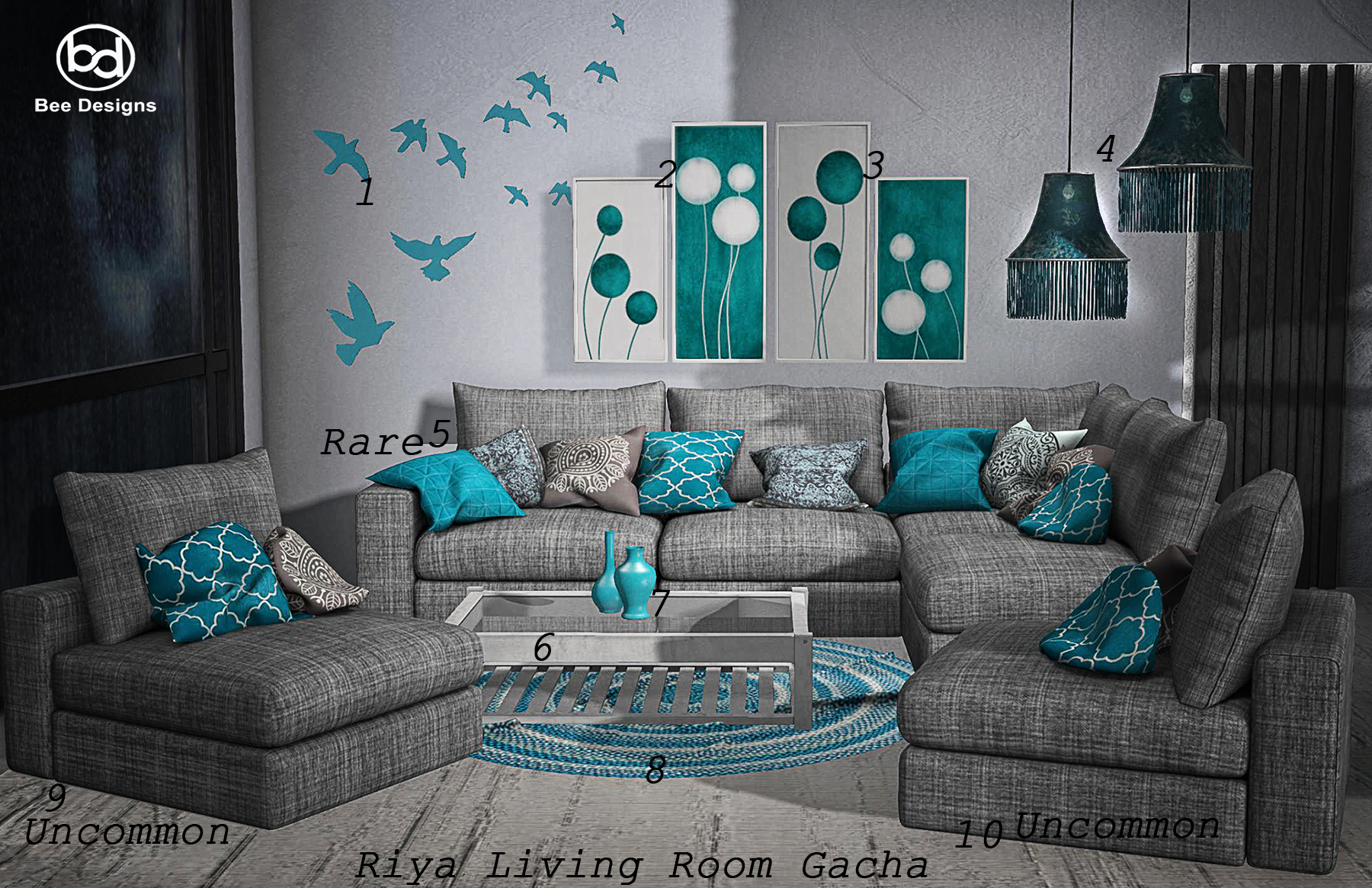Bee Designs – Riya Living Room Gacha