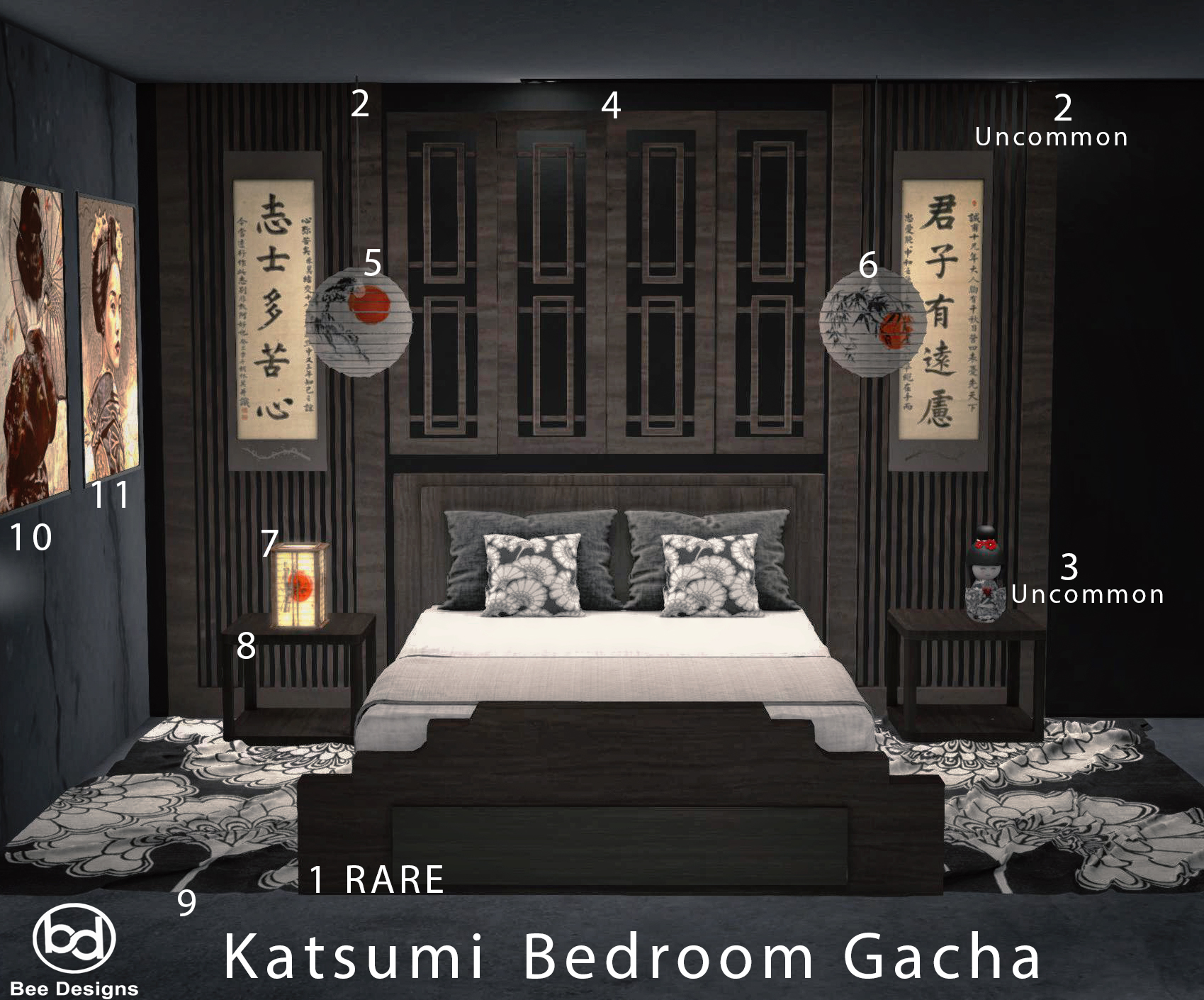 Bee Designs – Katsumi Bedroom Gacha