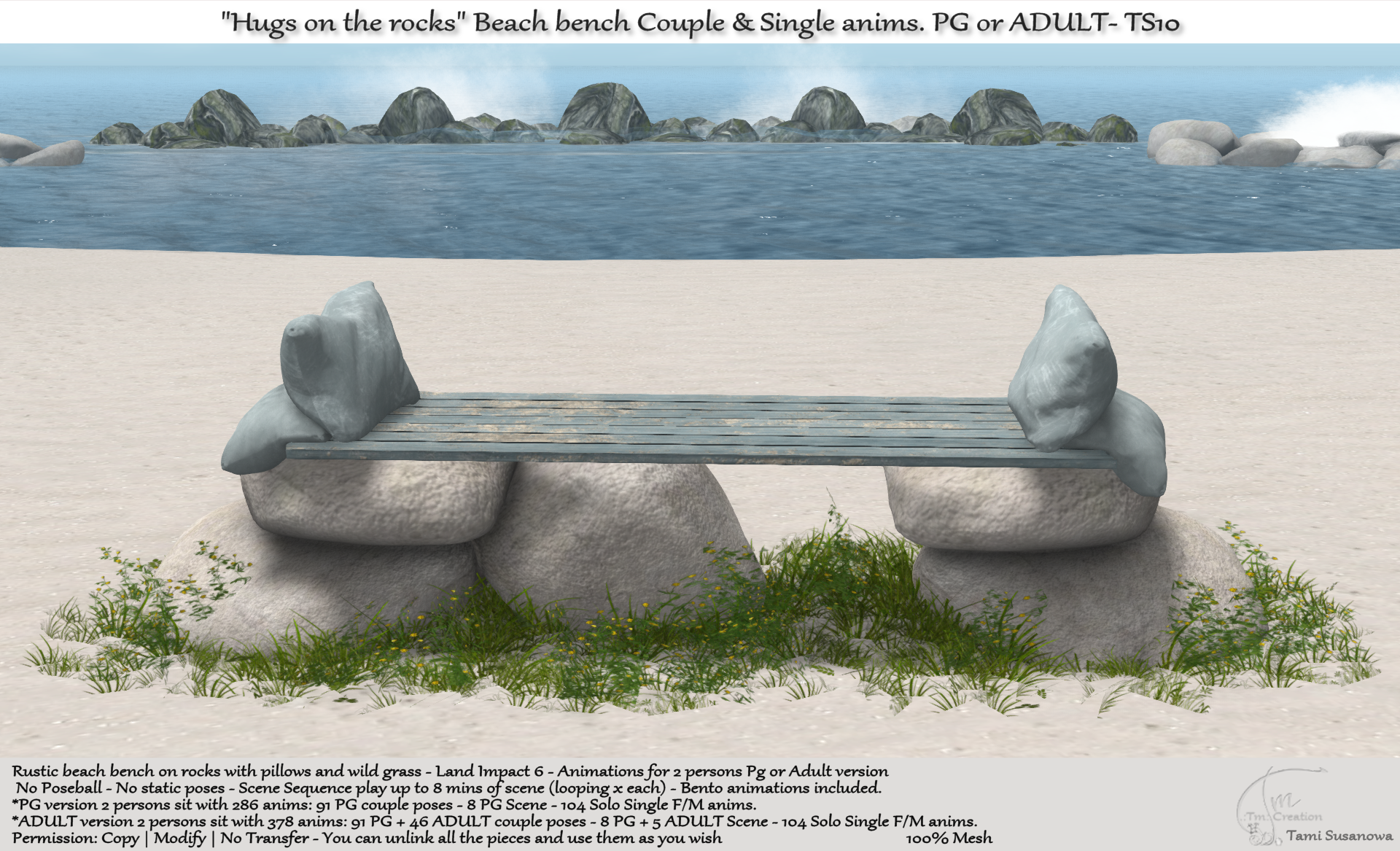 Tm Creation – Hugs On The Rocks Bench