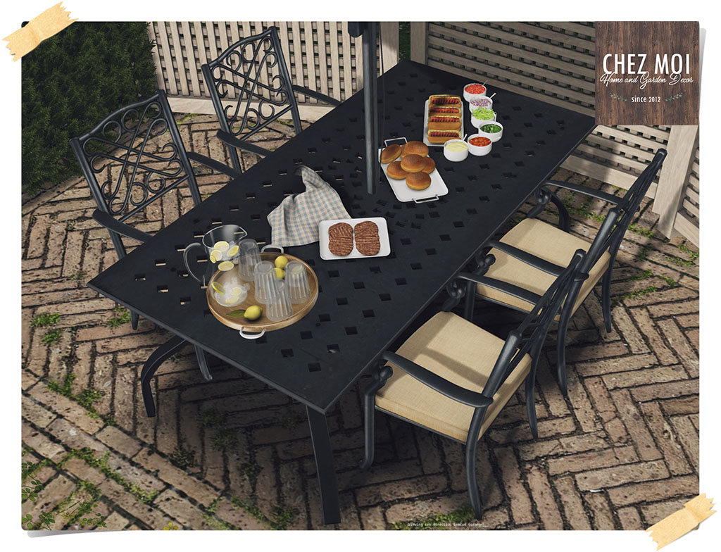 Chez Moi – Maeve Wrought Iron Patio Set