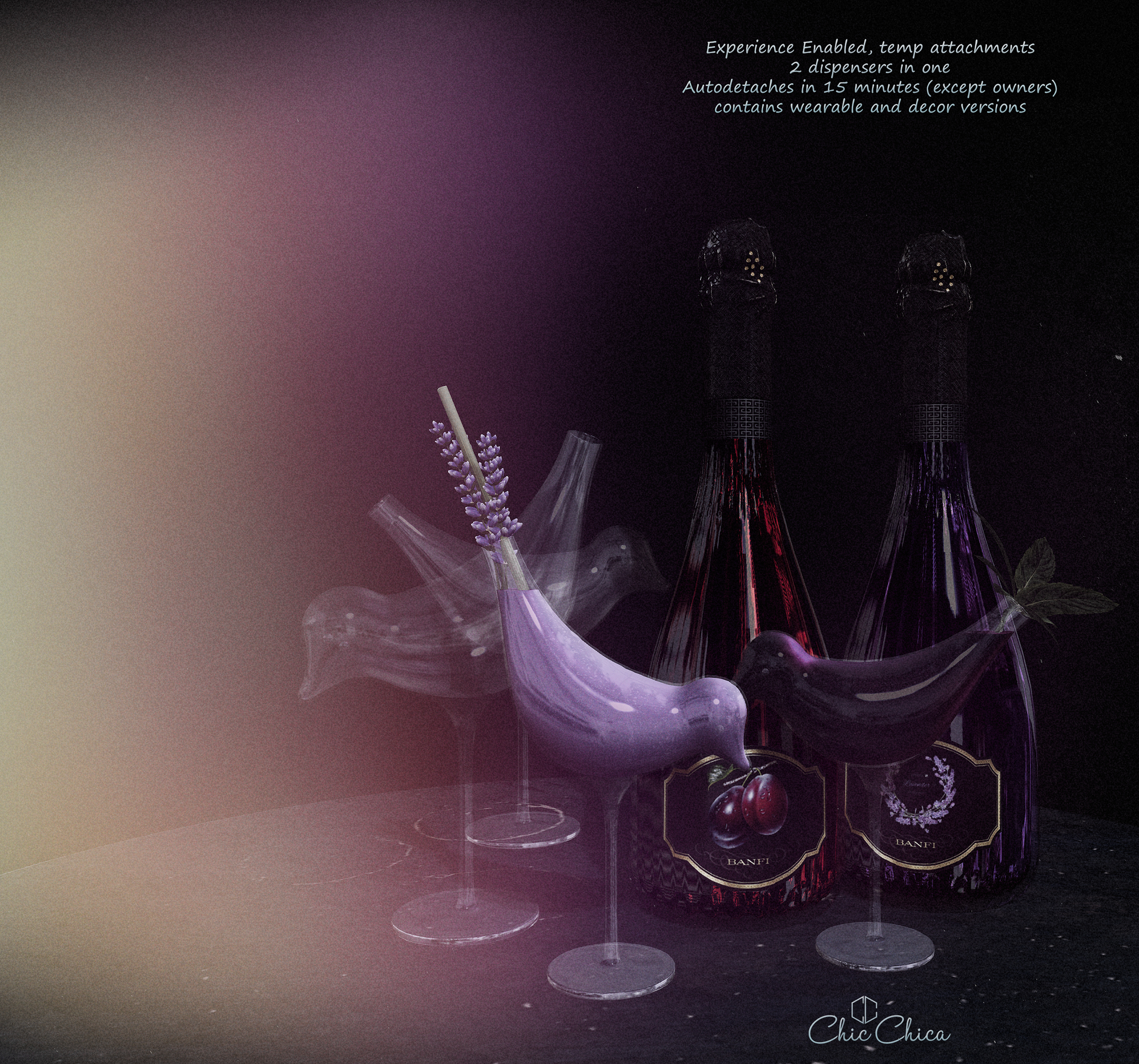 ChicChica – Lavender & Plum Wine Dispenser