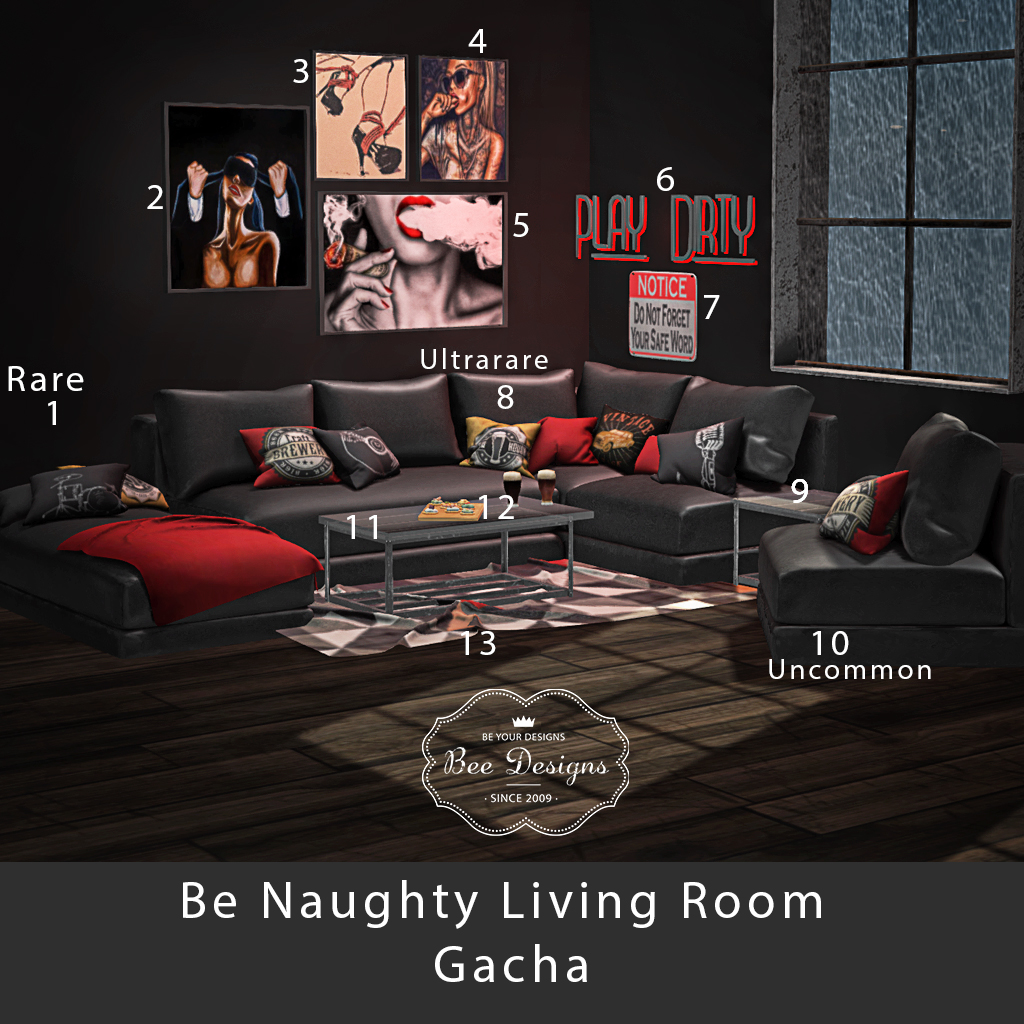 Bee Designs – Be Naughty Living Room