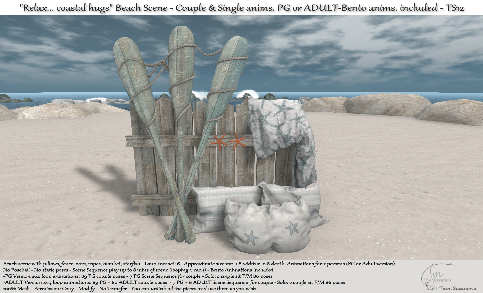 Tm Creation – Relax .. Coastal Hugs Beach Scene