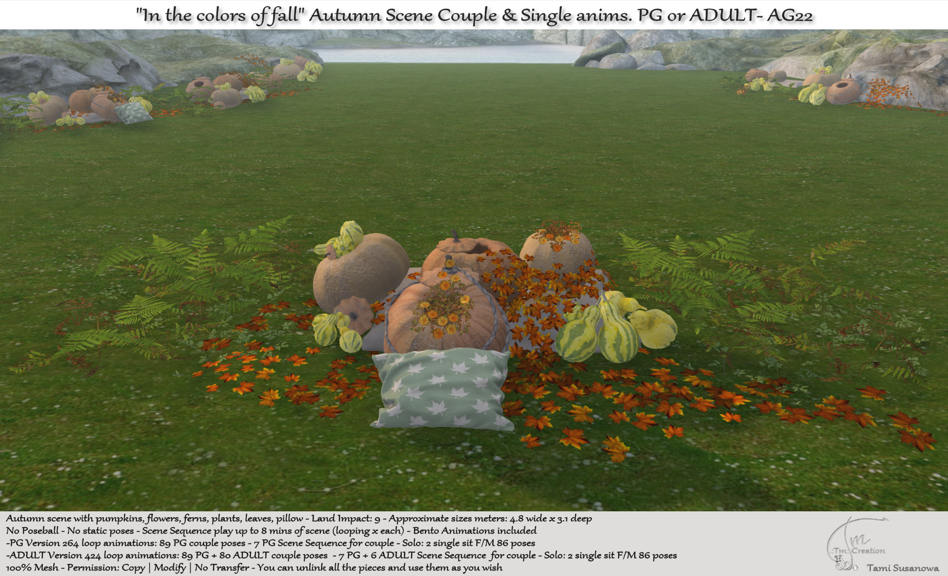 Tm Creation – “In the Colors of Fall” Autumn Scene with Animations