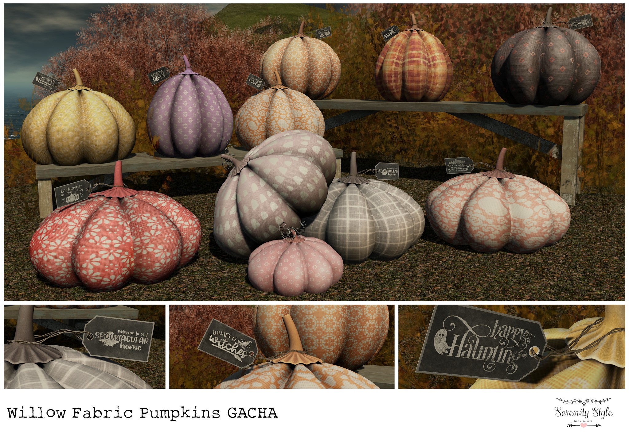 Serenity Style – Willow Fabric Pumpkins Gacha