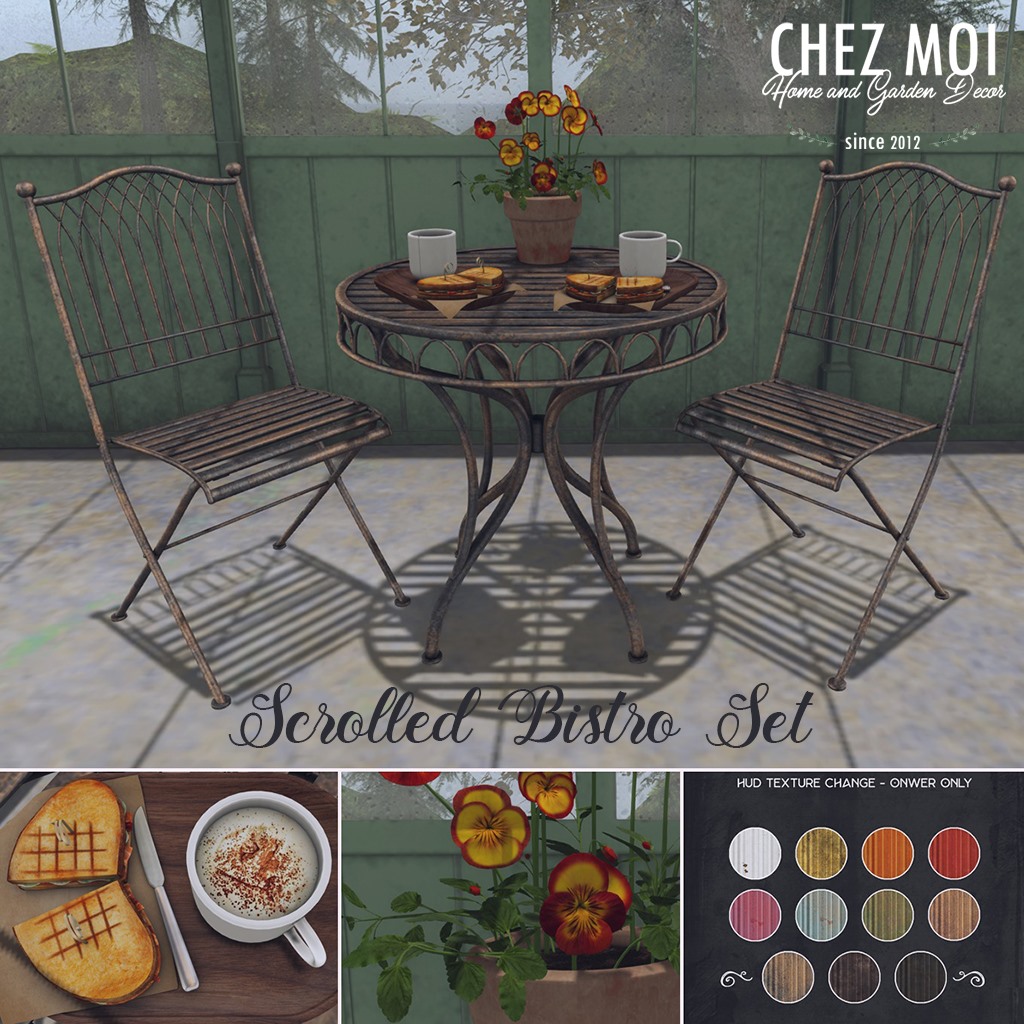 Chez Moi – Scrolled Bistro Set