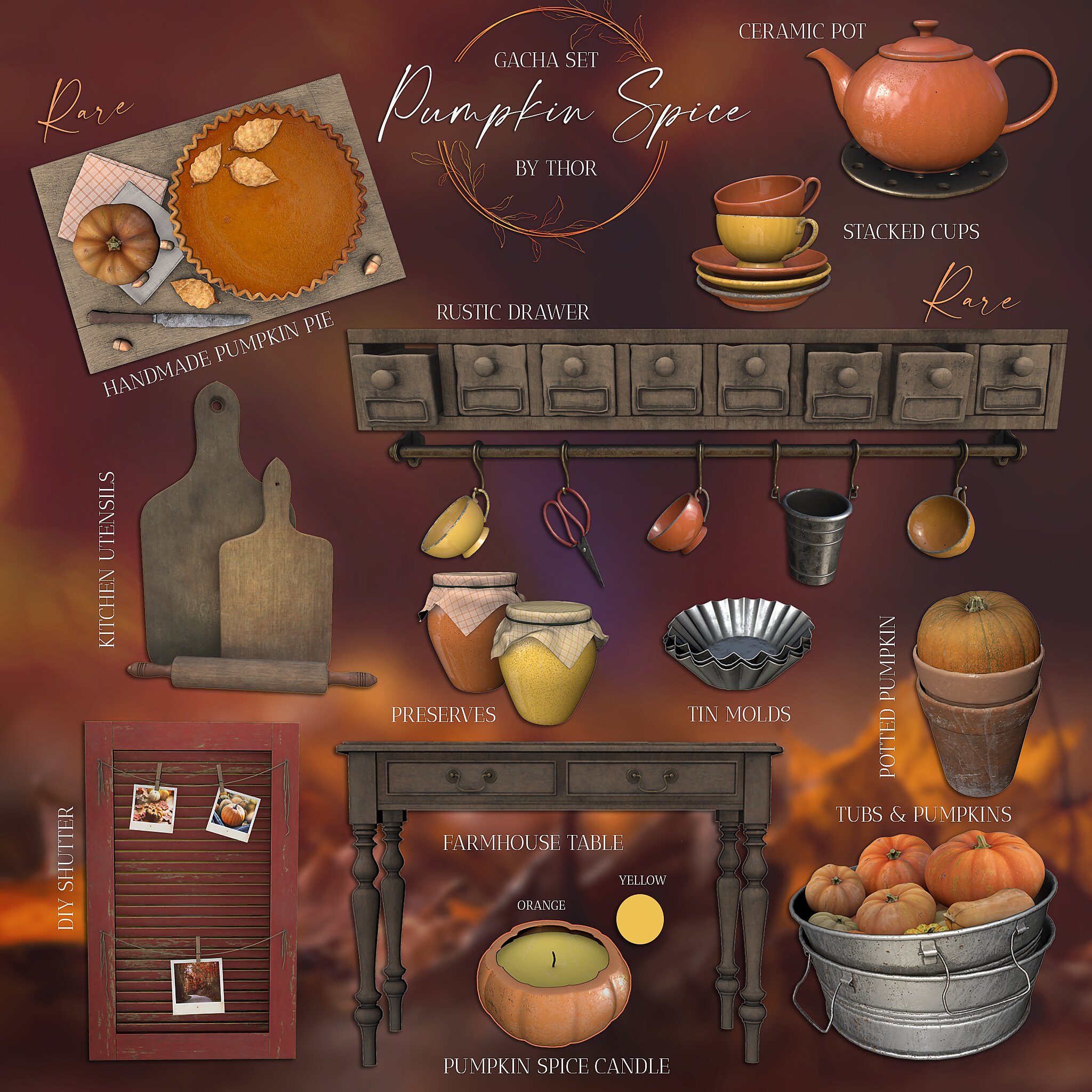 Thor - Pumpkin Spice Gacha Set | Love to Decorate