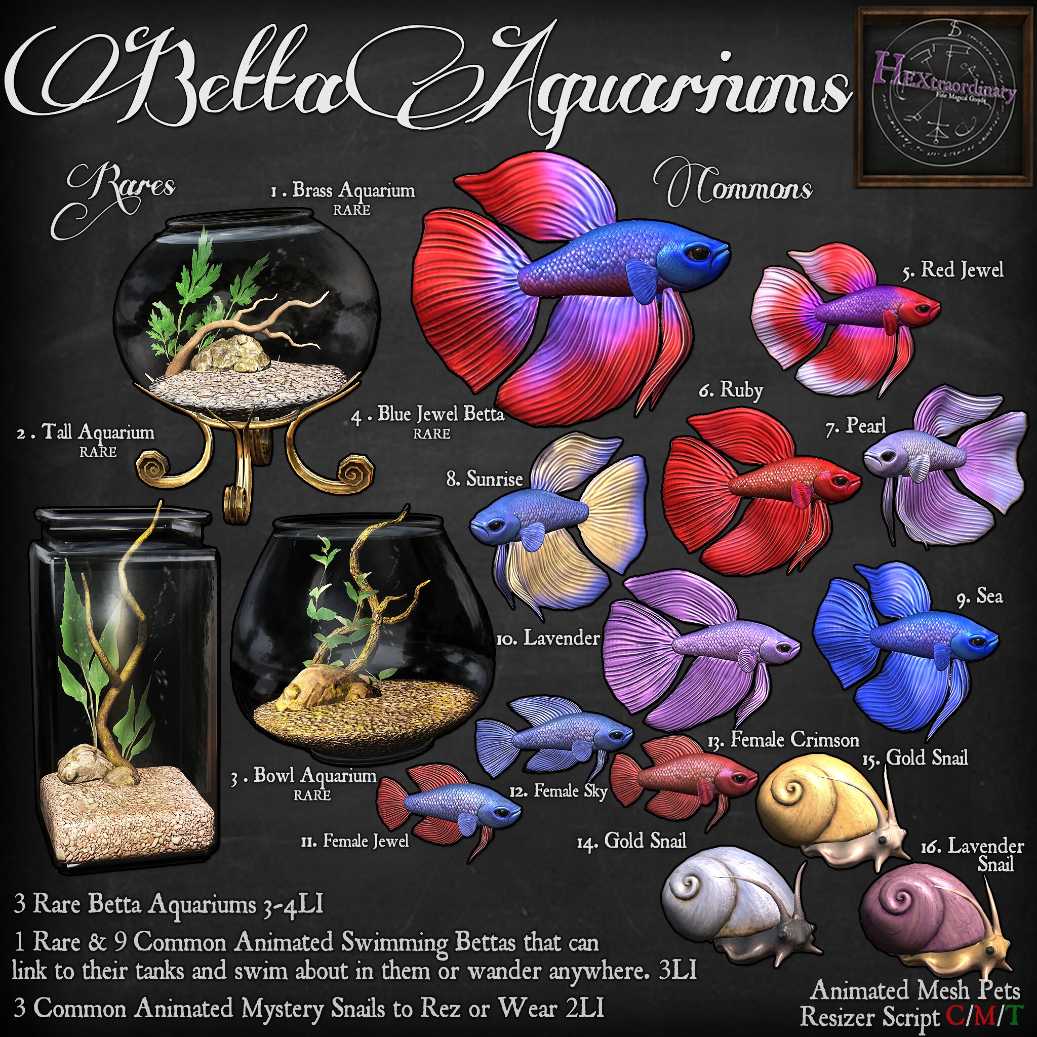 HEXtraordinary – Betta Aquariums Gacha
