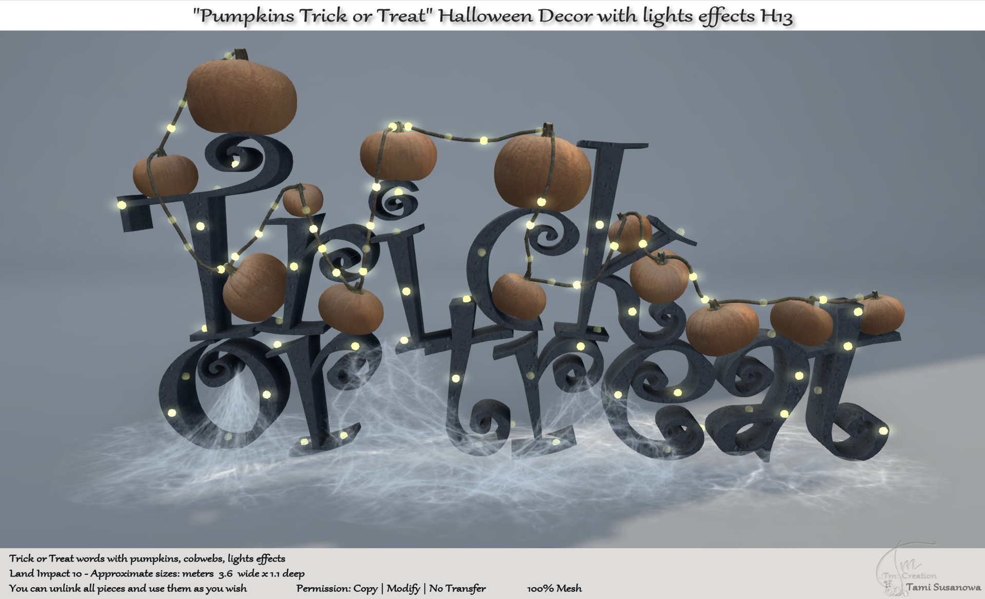 Tm Creation – “Pumpkins Trick or Treat” Halloween Decor