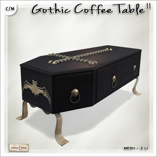 Velvet Whip – Gothic Coffee Table