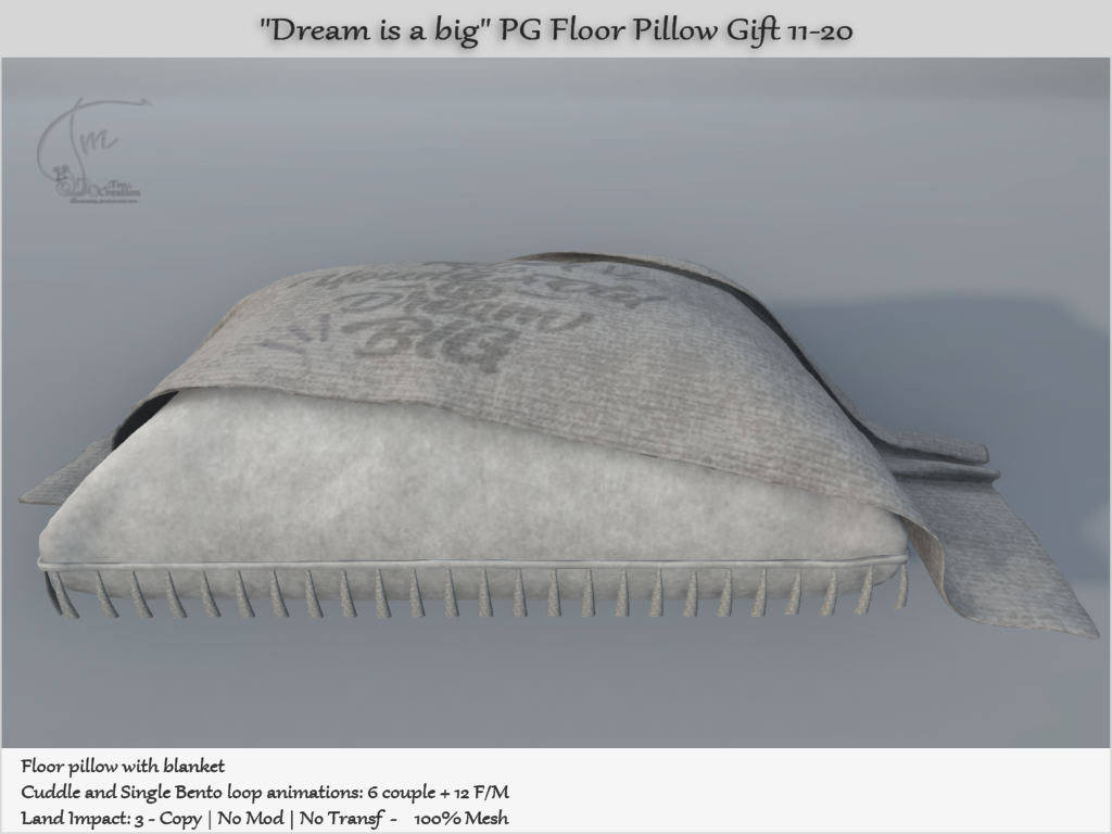 TM Creation – “Dream is a Big” Pillow