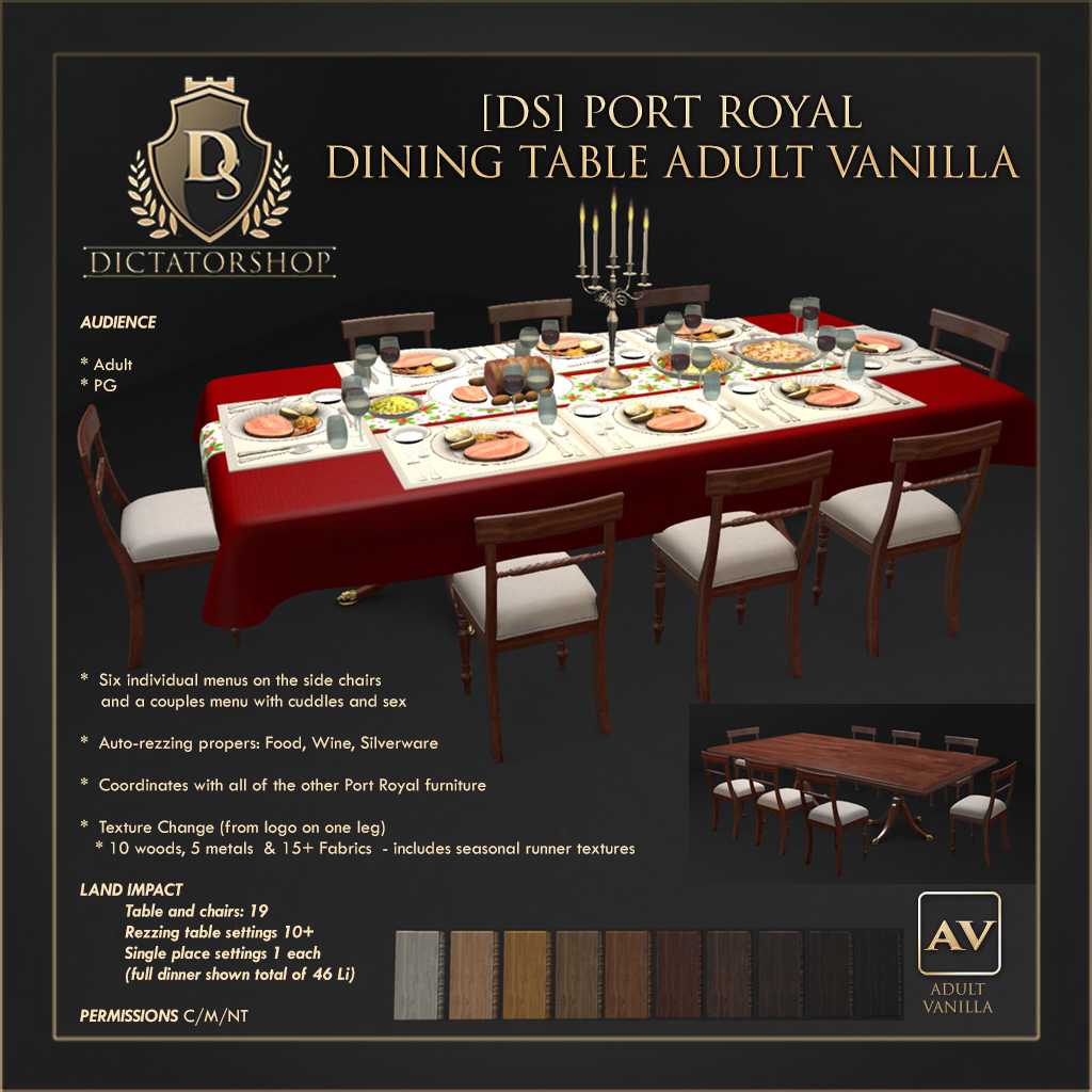 Dictatorshop – Port Royal Dining Table