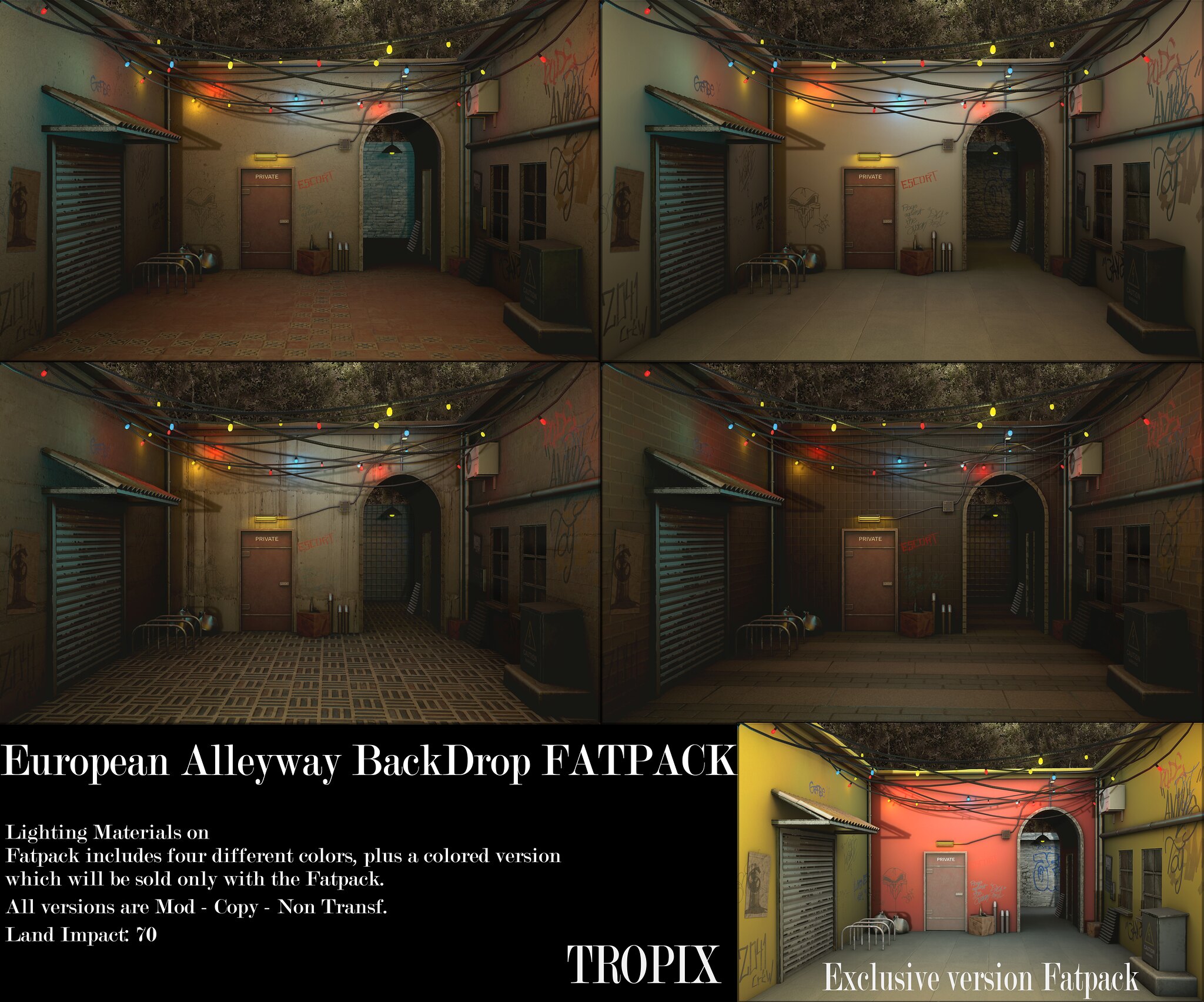 Tropix – European Alleyway Backdrop
