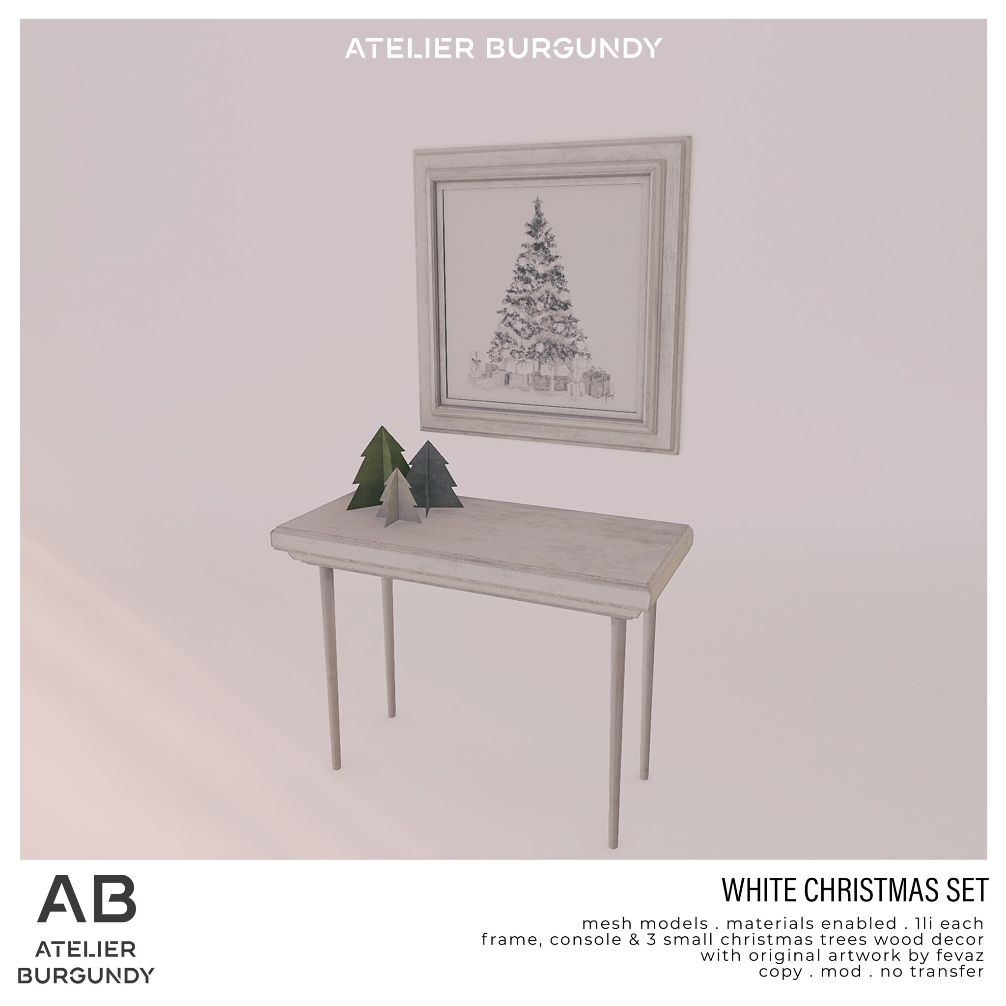 Atelier Burgundy – White Christmas Set