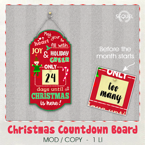 Sequel – Christmas Countdown Board