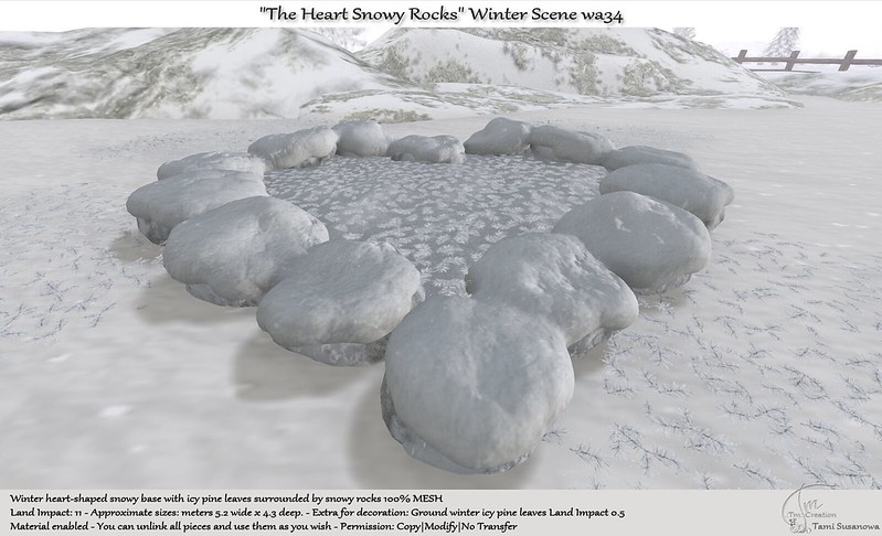 TM Creation – “The Heart Snowy Rocks” Winter Scene