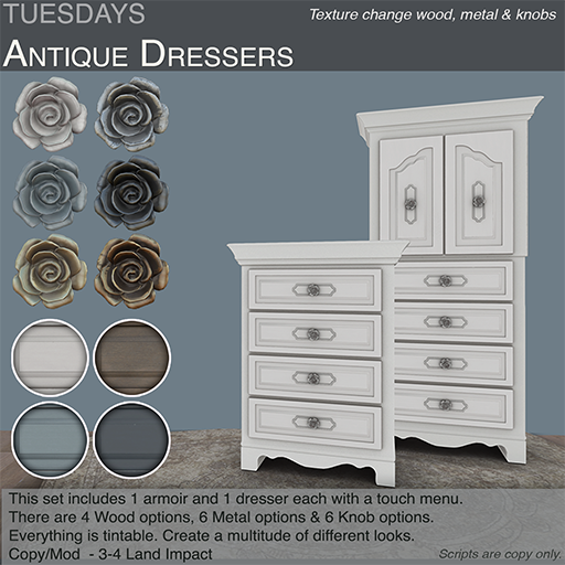 Tuesdays – Antique Dressers