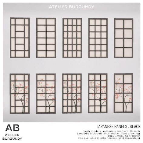 Atelier Burgundy – Japanese Panels