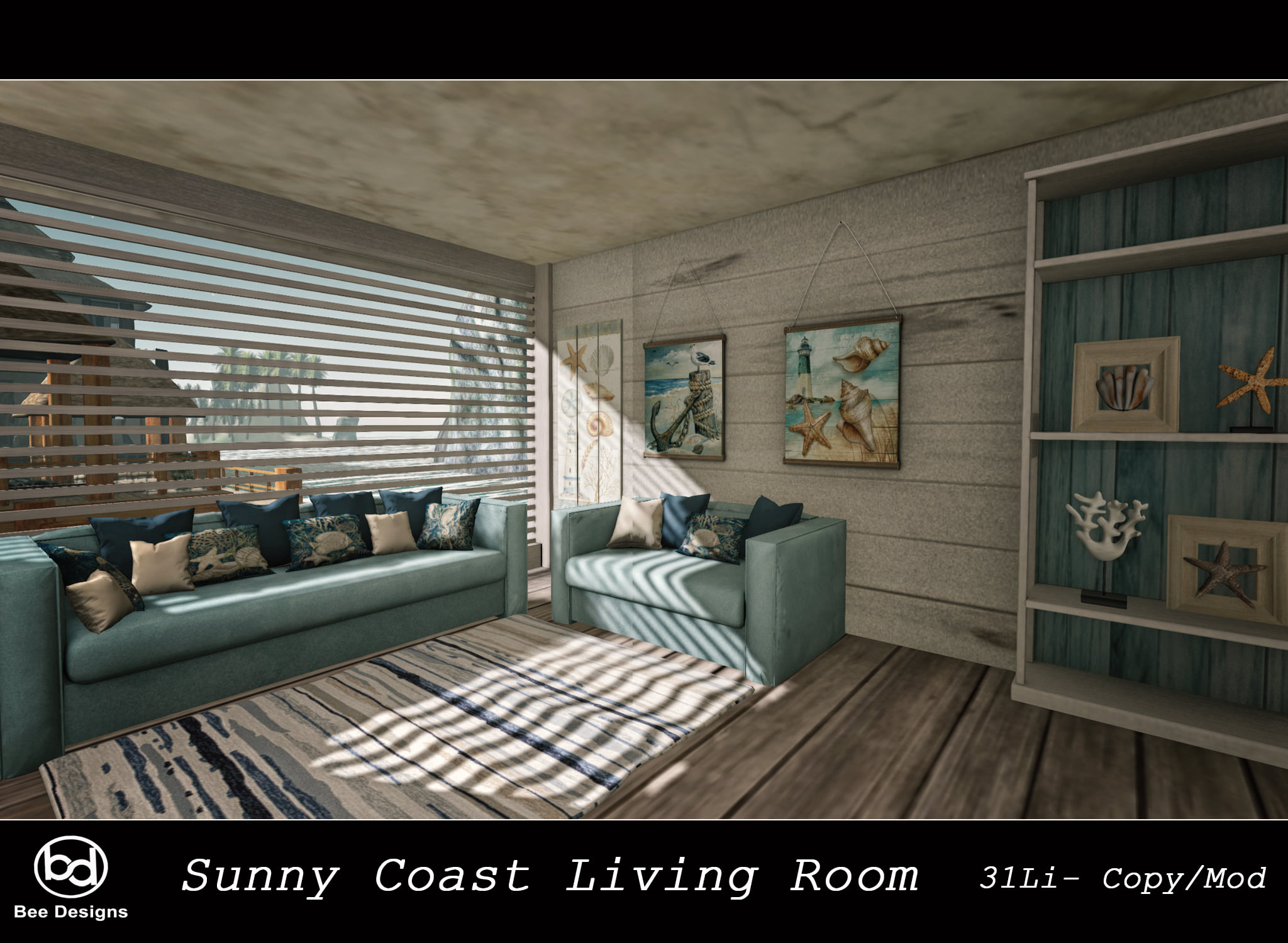 Bee Designs – Sunny Coast Living Room