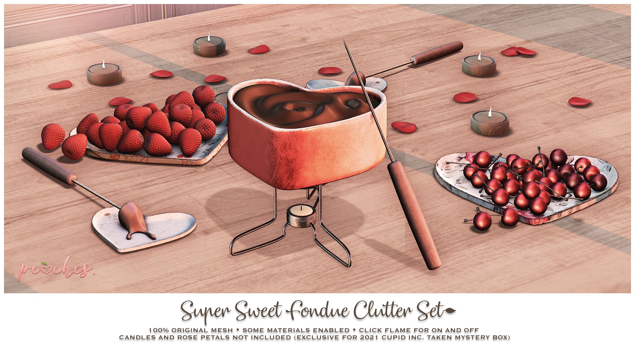peaches – Super Sweet Fondue Clutter Set