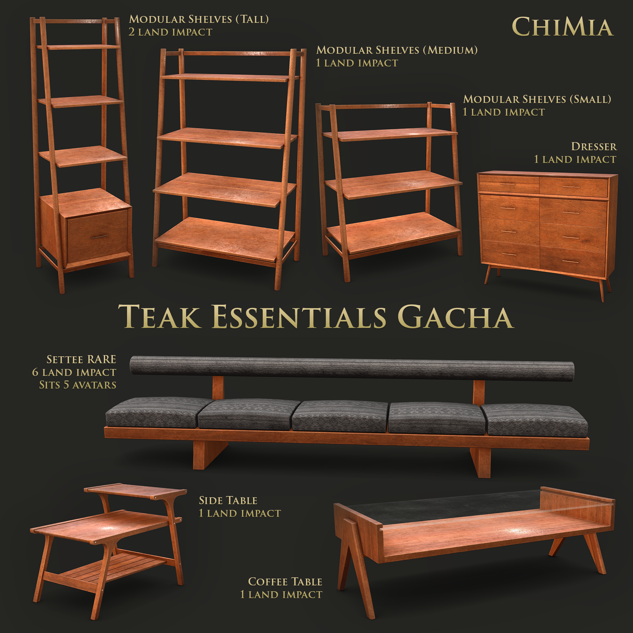 ChiMia – Teak Essentials Gacha Set
