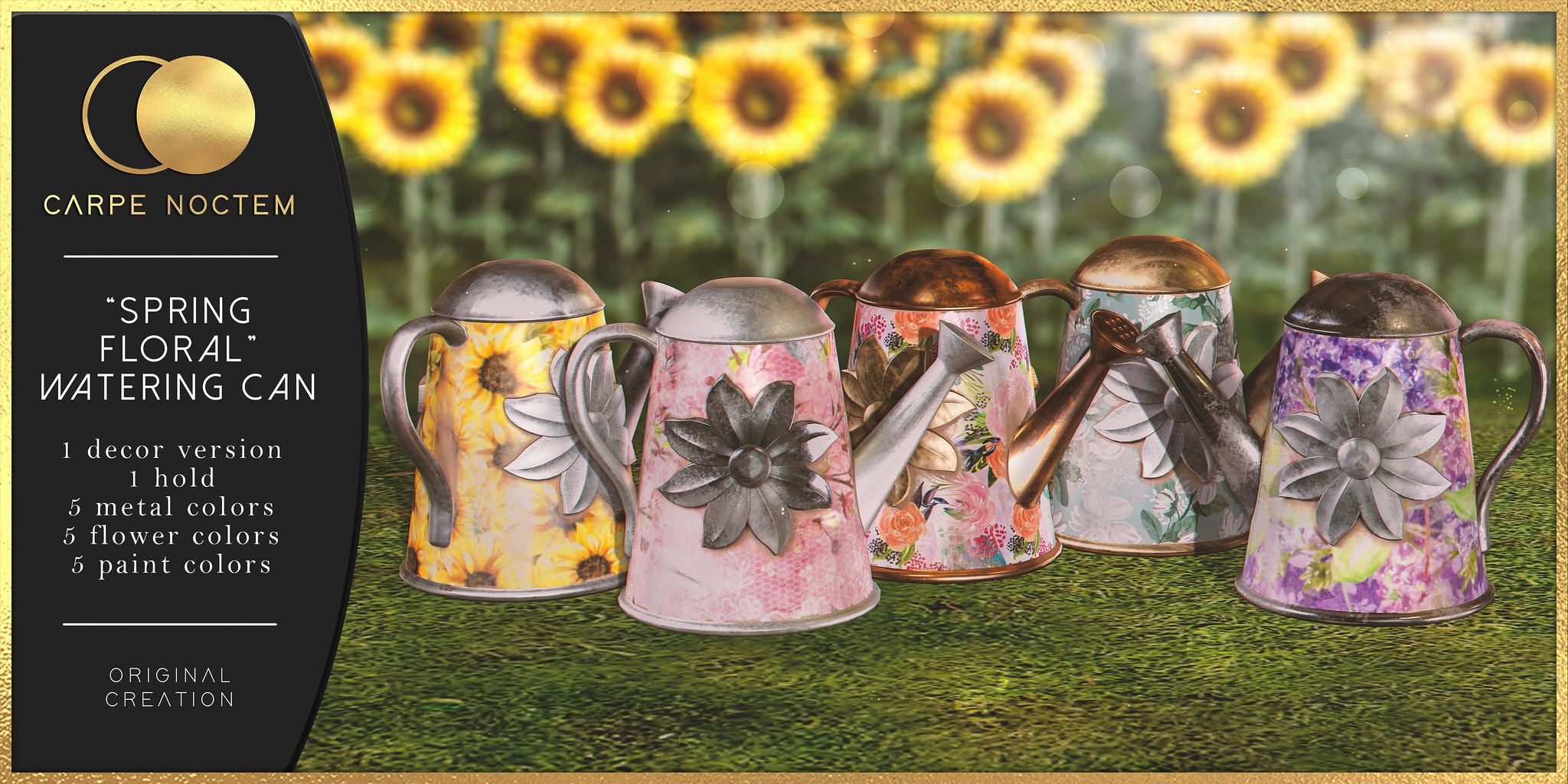 Carpe Noctem – “Spring Floral” Watering Can