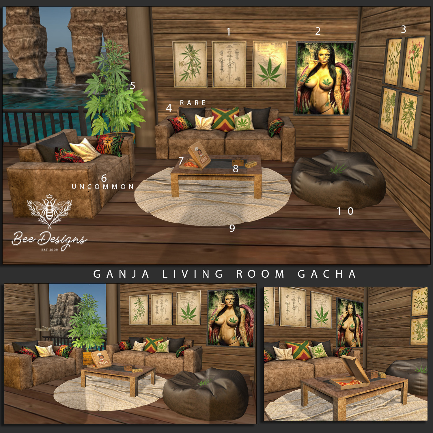 Bee Design – Ganja Living Room Gacha